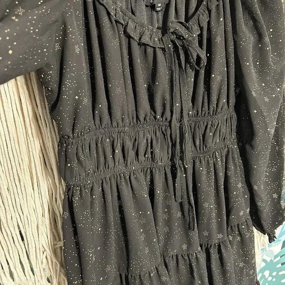 Blu Pepper Whimsigoth Y2K Fairy Grunge Black Dress Magical Dreamy Sz Medium - Picture 3 of 6